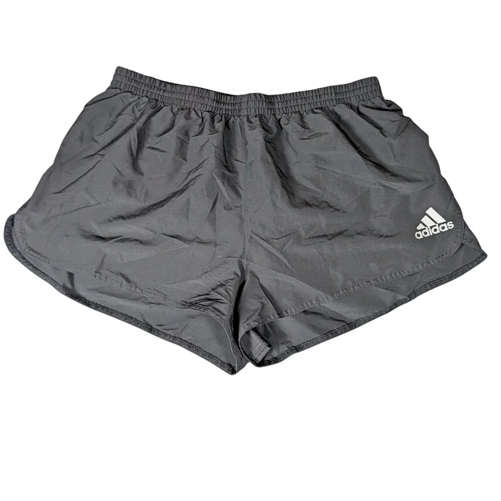 Adidas Climalite Black Running Shorts Reflective Athletic Lined Gym Shorts